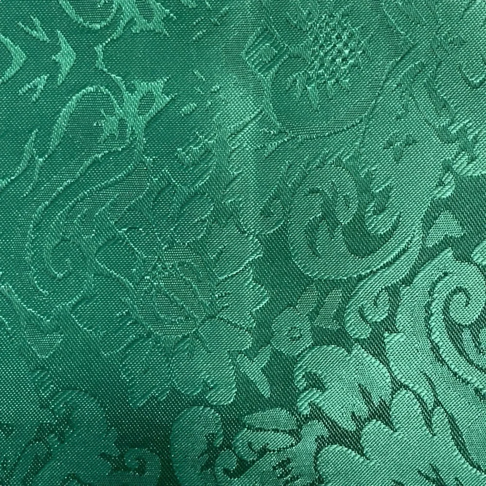 Holly Homes Table Runner Silky Holiday Christmas Green Damask 13 in x 72 in